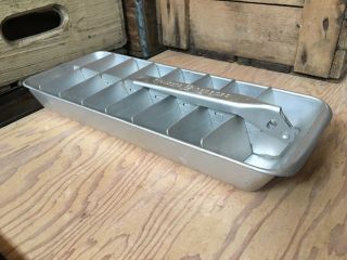 Vintage General Electric Ge Aluminum Ice Cube Tray Antique Freezer Removable