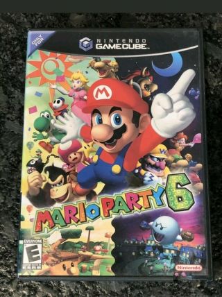Nintendo Gamecube Mario Party 6 Complete Cib Rare Video Game