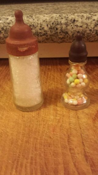 2 Candy Container Antique - Glass