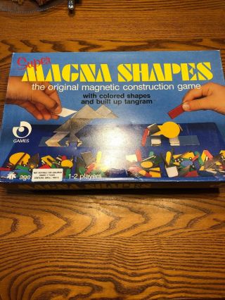 Vintage Magna Shapes Magnetic Construction Regev Games