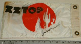 1970s Zz Top Lone Wolf Productions Rare Vtg.  Promo Flag Ca.  1976 Texas State Flag