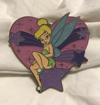 Rare Le 125 Disney Pin Tink Tinker Bell Purple Blue Shooting Star Pink Heart