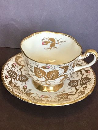 Royal Chelsea English Bone China Tea Cup & Saucer Vintage