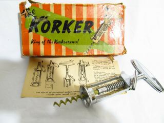The Korker,  Vintage Rack & Pinion Corkscrew By Marketers Associated,  Rare