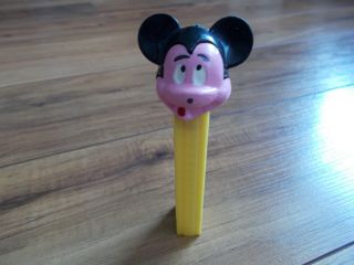 Pez Micky Mouse Dispenser No Feet 2 Piece Head 3.  9 Yugoslavia Rare