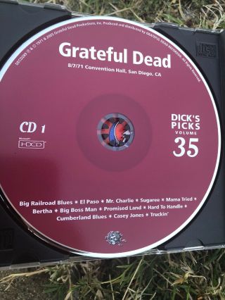 Grateful Dead: Dicks Picks Vol.  35,  8/7/71 San Diego,  8/24/71 Chicago,  4 - CD Rare 3