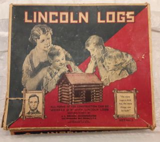 Antique Lincoln Logs Double Set 2 - Late 1920 
