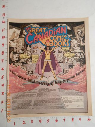 1971 The Great Canadian Comic Books Rare Ad Canada Johnny Canuck Dart Daring