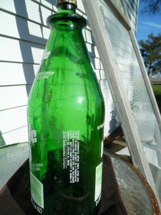 Vintage Bubble Up 2 liter Green Glass Soda Pop Bottle FROM 1970 ' S RARE 2
