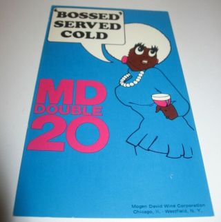 Rare Vintage Mad Dog 20/20 Ad Bossed Served Cold Md Mogen David Wine