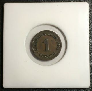 Deutsches Reich,  1 Pfennig 1893 G,  Rare Coin