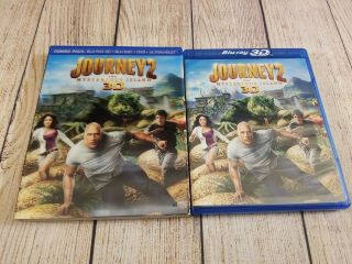 Journey 2: The Mysterious Island (3d,  Blu - Ray,  Dvd) W/ Rare Lenticular Slipcover
