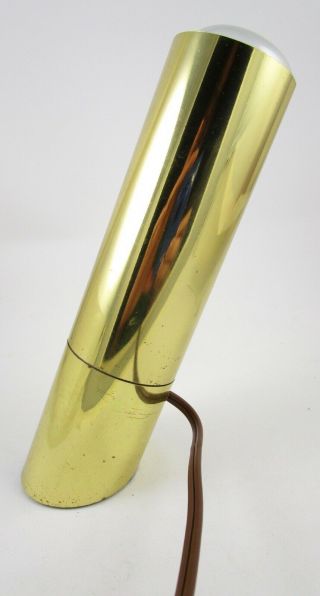 Unusual Mid Century Portable Spotlight Brass Lamp - Lightolier?