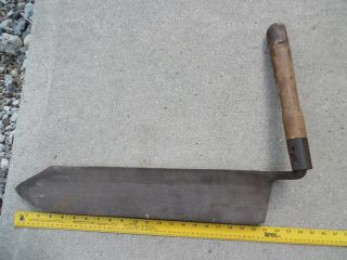 1 Vtg/antique Hand Forged Iron Hay Knife Old Farm Tool Primitive Wall Display