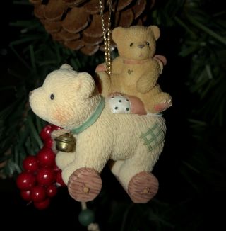 Cherished Teddies Ornament.  Antique Toy Bear With Teddie Item 707155