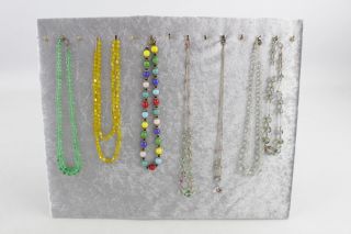 7 X Vintage & Antique Glass Bead Necklaces Inc.  Art Deco Harlequin,  Cut Glass
