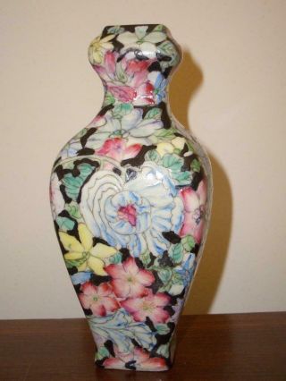 Rare Chinese Famille Rose Porcelain Millefiore Vase,  Qianlong Mark,  19th/20th C.