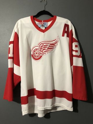 Rare Vintage 90s Ccm Detroit Red Wings Sergei Fedorov 91 Jersey Men’s L Sewn