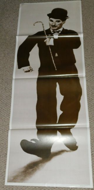 Charlie Chaplin Little Tramp 1979 Jumbo 6ft Door Poster 26x77 Silent Movie Star