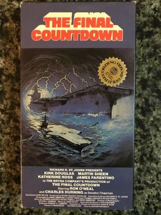 The Final Countdown (1980) Rare Vhs - Kirk Douglas,  Martin Sheen - Navy,