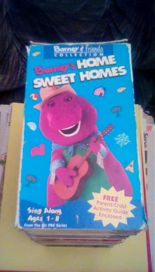 Barney ' s Home Sweet Homes rare WHITE tape (1992) VHS kids ages 1 - 8 