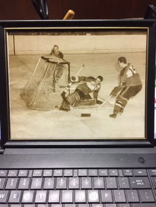 Ahl 1950 - 51 Cincinnati Mohawks Hockey Photo Emile Francis Hall Of Fame Very Rare