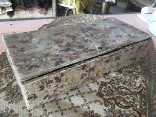 Very Sweet Antique Sewing Foral Wallpaper Box 1920s N