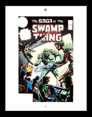 Steve Bissette Saga Of The Swamp Thing 24 Rare Production Art Cover