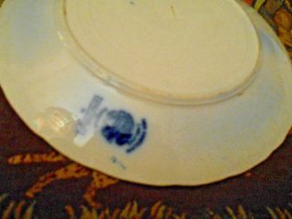Pair Flow Blue Semi Porcelain England Burgess & Leigh Burslem Mabelle 9 