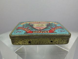 Antique Scottish S.  C.  W.  S.  Shieldhall Heath Brown Flake Tobacco Tin 3