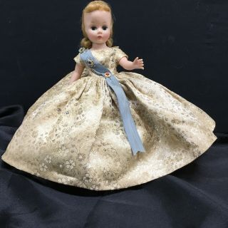 C.  1960s Vintage 9 " Cissette Queen Doll - Madame Alexander - Hard Plastic