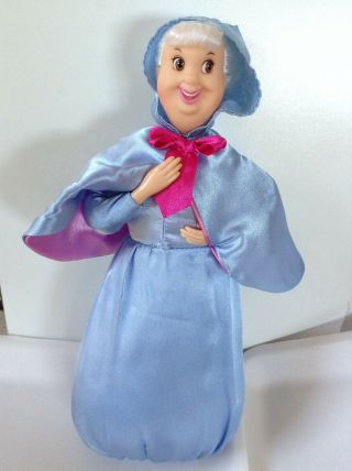 Cinderella Fairy Godmother Disney Store Doll Plush Princess Toy Figure Rare