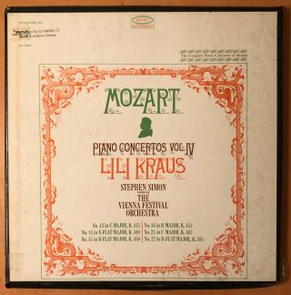 Lili Kraus Mozart Piano Concertos Vol Iv Epic Stereo Box 3lp Nm - Rare