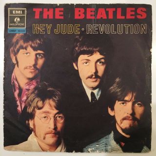 The Beatles Hey Jude - Revolution 7 " 45rpm 1968 Parlophone Rare Italy