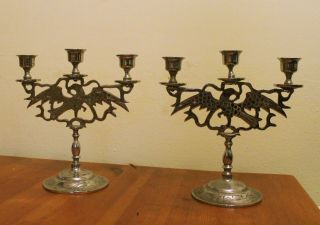 Antique candelabras Sabbath pair Polish 2