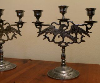 Antique candelabras Sabbath pair Polish 3