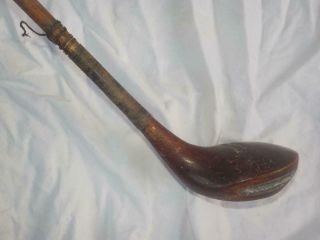 Antique Hickory Shafted A.  Bunce Chislehurst Wooden Driver Golf Club 2