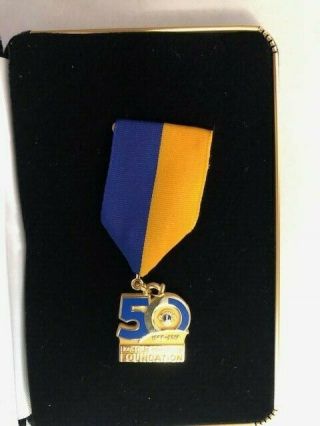 Rare Lions Club International 50th Anniversary Collectors Medal In The Box