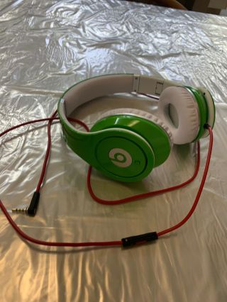 Monster Beats By Dr.  Dre Studio Over The Ear Wired Headphones - Rare Green Color