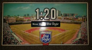 Chicago Cubs Old Style Beer Tin Sign 1:20 Very Rare Only 4762 Made