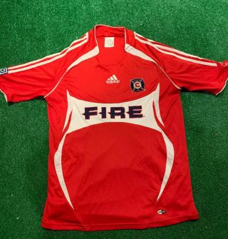 Rare Chicago Fire Adidas Red Formotion Mls Jersey Sz L Men’s
