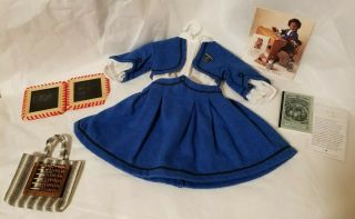 American Girl Pleasant Co Addy School Outfit W/ Rare Medal,