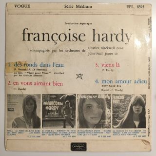 FRANCOISE HARDY DES RONDS DANS L ' EAU EP 7 
