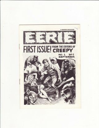 Eerie 1 Creepy Warren Reprint Bootleg Underground Zine 1965 Rare Mini Comic B&w