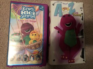 Rare Barney Vhs: Barney’s Big Surprise & A To Z With Barney