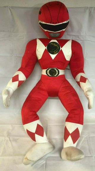 Huge 32 " Mighty Morphin Power Ranger Plush Toy Action Pal Red Vintage 1994 Rare