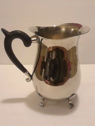 Rare Vintage Stetson Silverplate Footed Water Pitcher Silver Plate (cracked)
