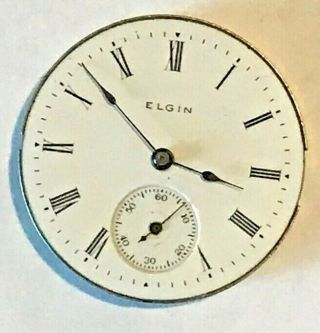 1910 Elgin Grade 354 Pocket Watch Hunter Movement 15j,  0s