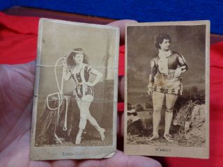Antique Photos Carte De Visite Cdv Circus Performers 15