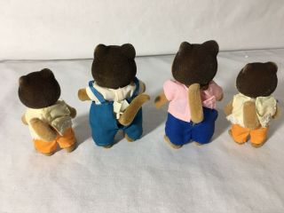 Calico critters/sylvanian families Vintage Maple Town Raccoon Family Of 4 2